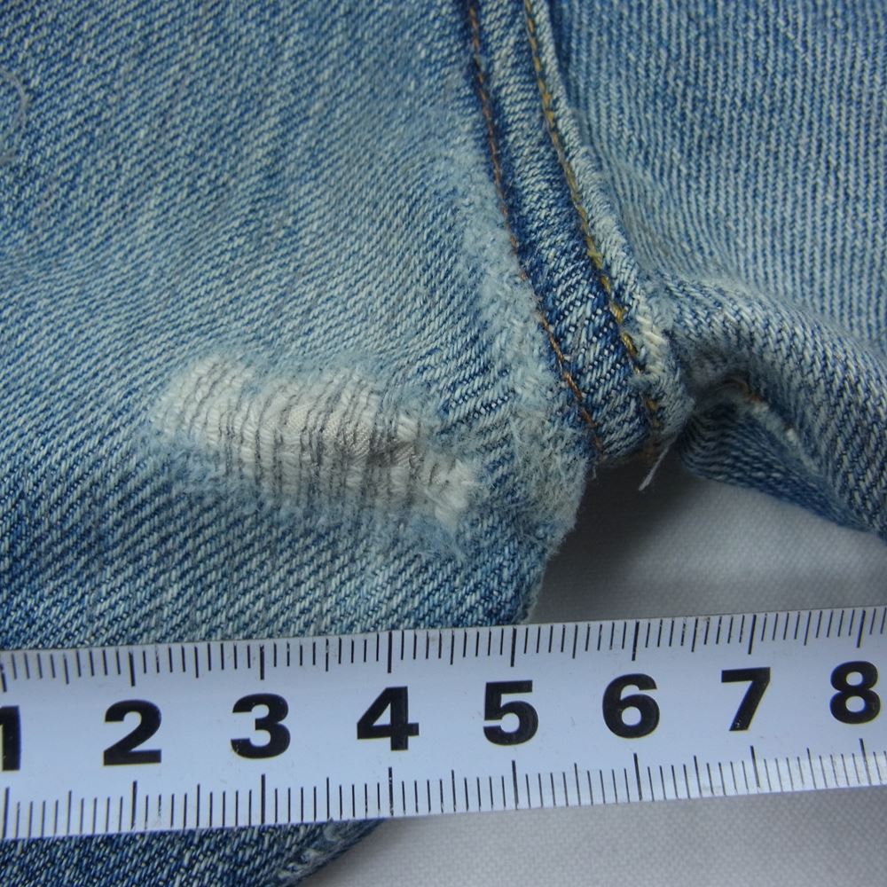 EVISU エヴィス No2 SPECIAL カモメ ペイント 赤耳 デニム パンツ   インディゴブルー系【中古】