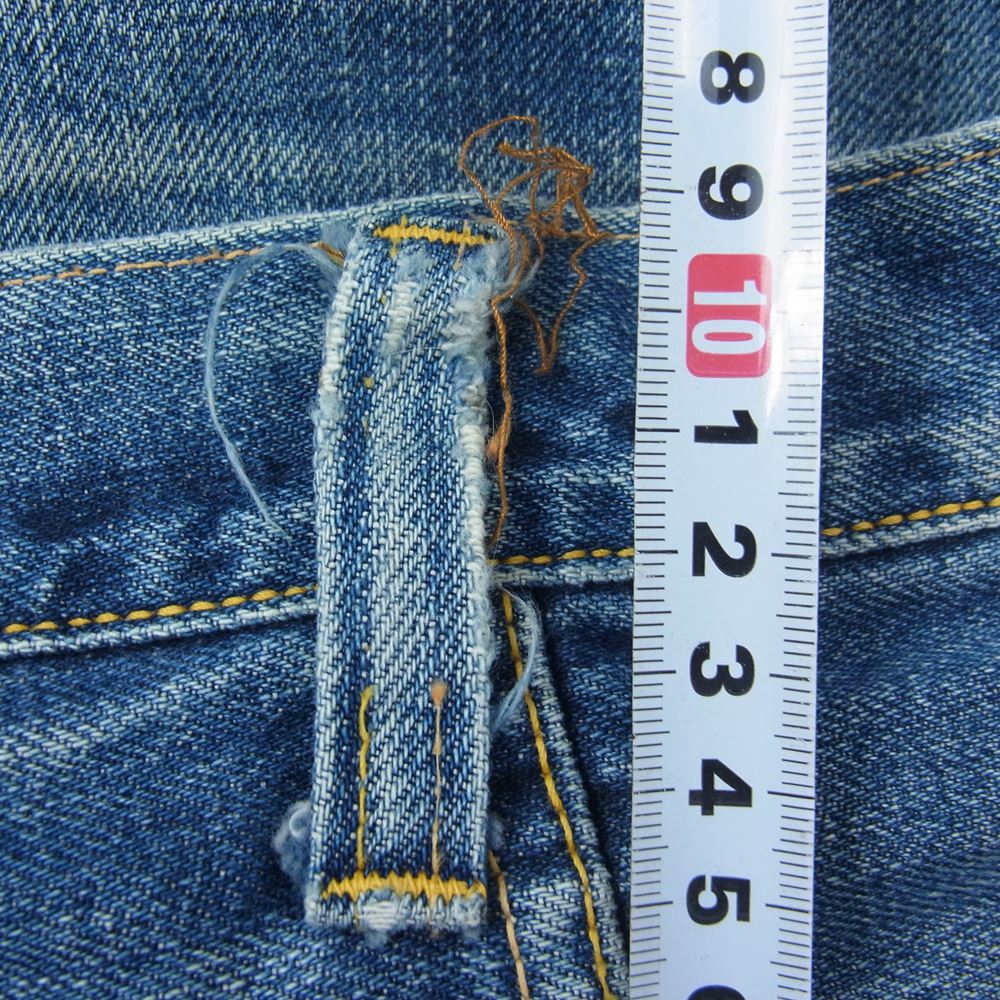 EVISU エヴィス No2 SPECIAL カモメ ペイント 赤耳 デニム パンツ   インディゴブルー系【中古】