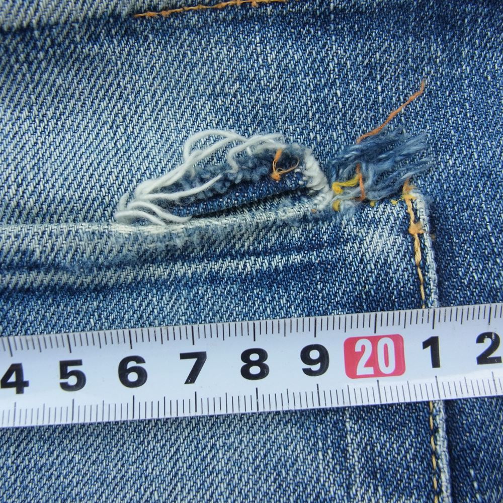 EVISU エヴィス No2 SPECIAL カモメ ペイント 赤耳 デニム パンツ   インディゴブルー系【中古】