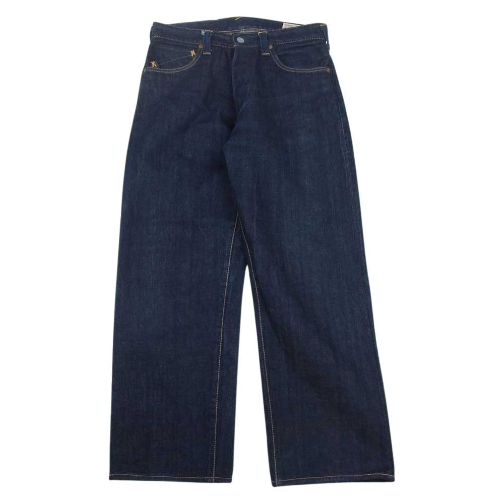 EVISU エヴィス 2007 道楽 ペイント 赤耳 デニム パンツ インディゴブルー系 32【美品】【中古】