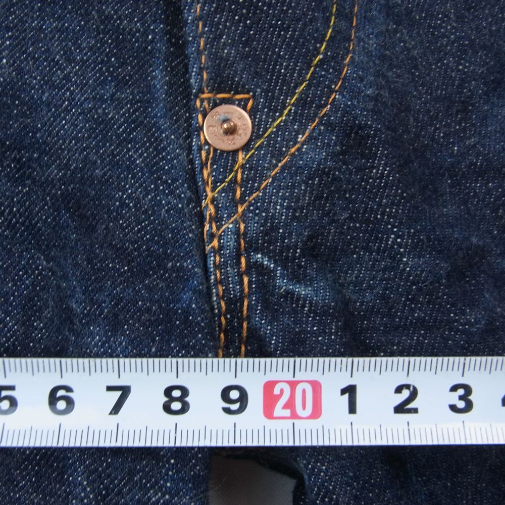 EVISU エヴィス 2001 No1 SPECIAL 戒 ペイント 金耳 デニム パンツ  インディゴブルー系 33【中古】