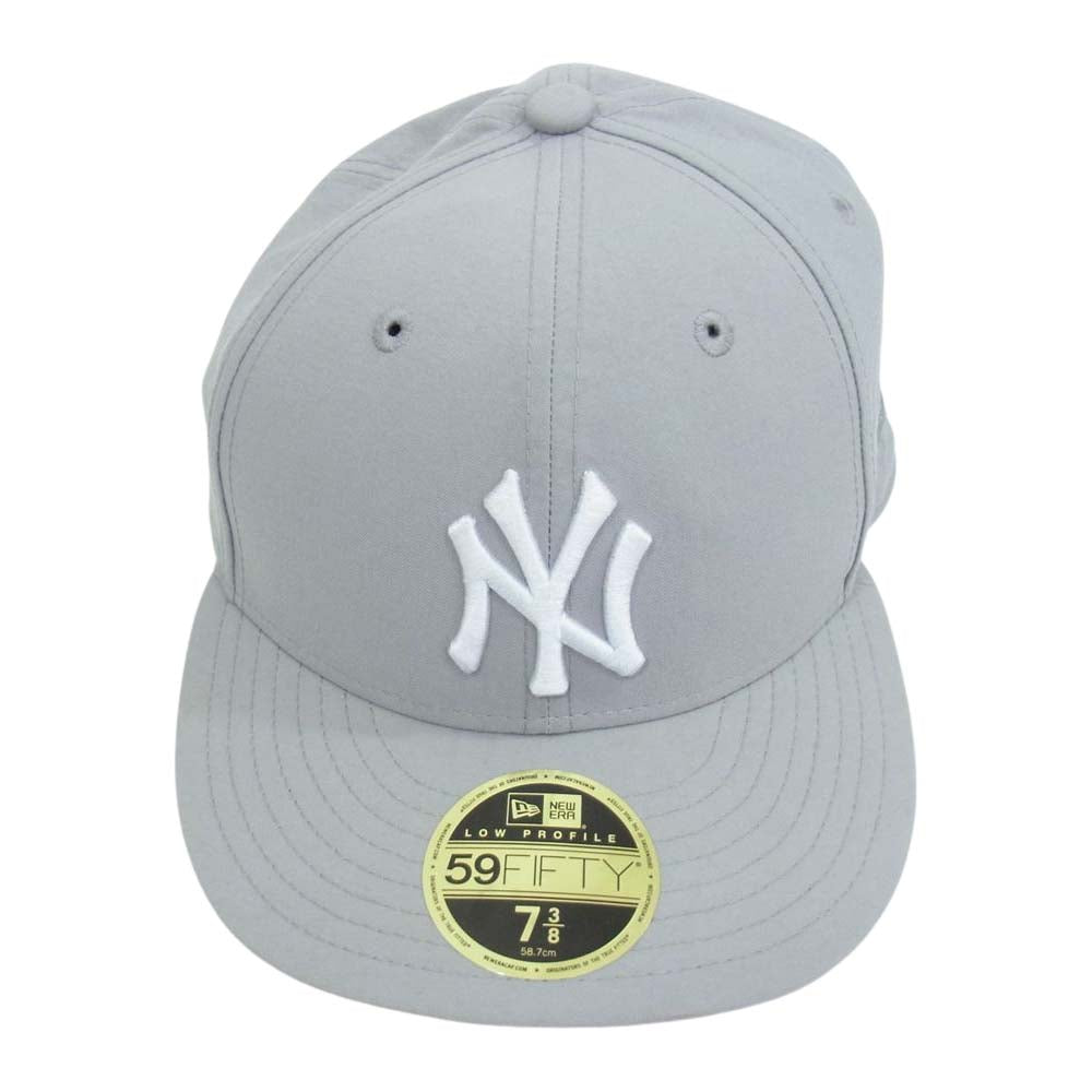 キス × NEW ERA LOW PROFILE Newyorkyankees ニューヨークヤンキース ベースボール キャップ グレー系 7 3/8【中古】