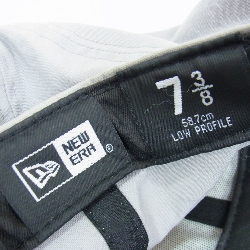 キス × NEW ERA LOW PROFILE Newyorkyankees ニューヨークヤンキース ベースボール キャップ グレー系 7 3/8【中古】
