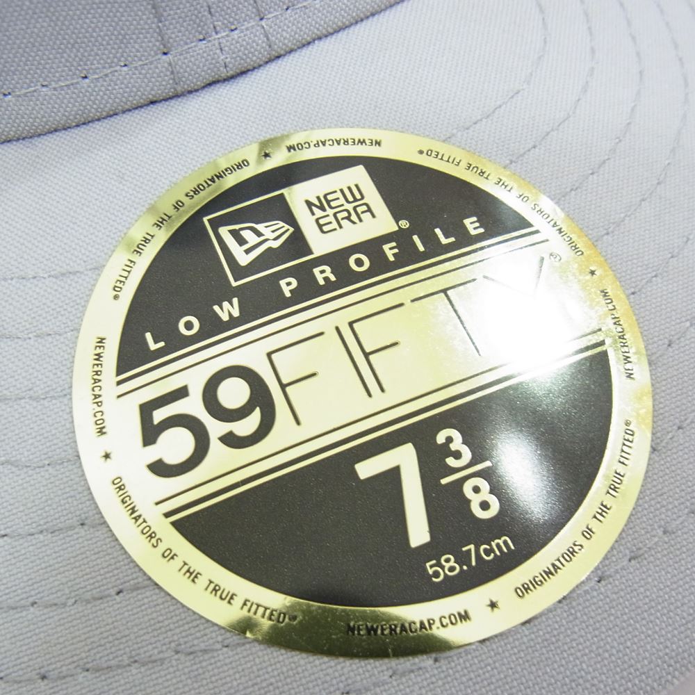 キス × NEW ERA LOW PROFILE Newyorkyankees ニューヨークヤンキース ベースボール キャップ グレー系 7 3/8【中古】