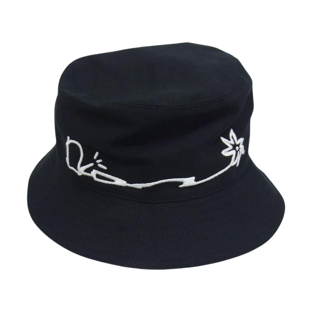 Dior ディオール 033C906U4511 × Travis Scott Cactus Jack トラヴィススコット カクタスジャック Bob Hat ボブ バケット ハット ブラック系 M【極上美品】【中古】