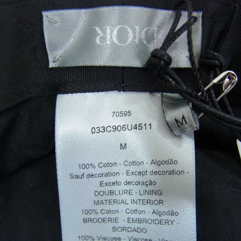 Dior ディオール 033C906U4511 × Travis Scott Cactus Jack トラヴィススコット カクタスジャック Bob Hat ボブ バケット ハット ブラック系 M【極上美品】【中古】