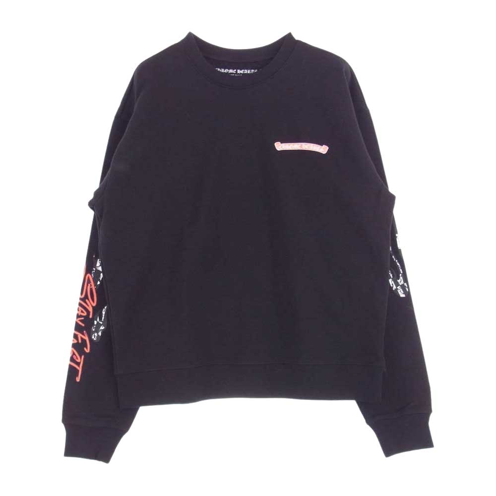 CHROME HEARTS クロムハーツ（原本無） 22SS MATTY BOY Stay Fast Crewneck マッティ―ボーイ ステイ ファスト クルーネック ブラック系 M【美品】【中古】