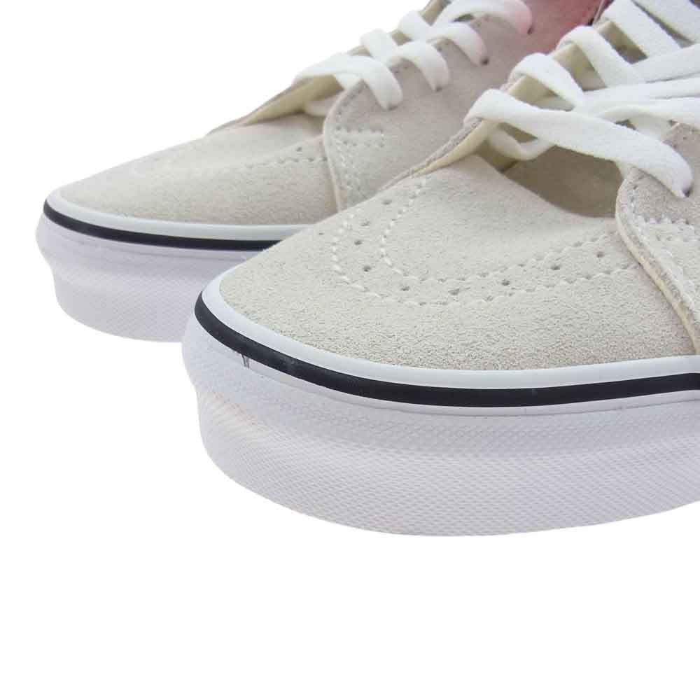 VANS バンズ SK8 HI バンズ スケートハイ WHITE CHECKER FLAMES チェッカーフレイム ハイカット スニーカー オフホワイト系 27.0cm【新古品】【未使用】【中古】