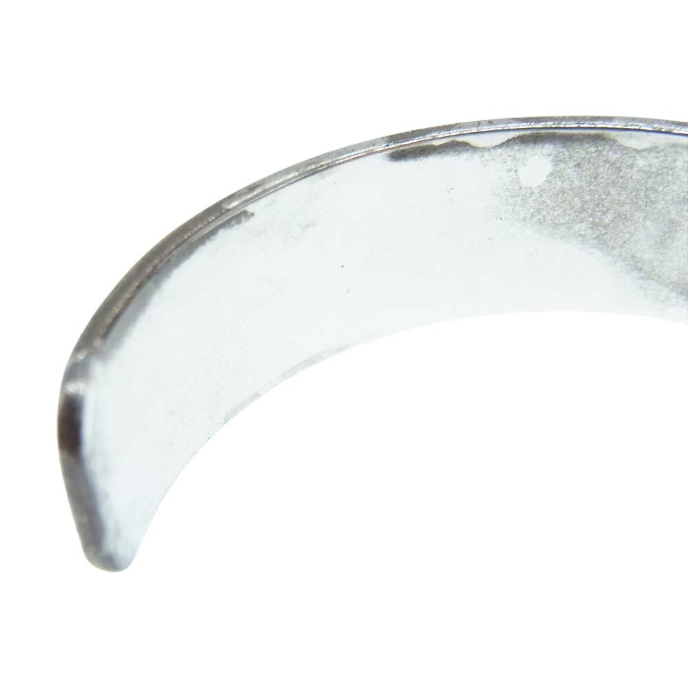 タディアンドキング ロングホーン 平打ち バングル GP K18 SILVER シルバー系【中古】