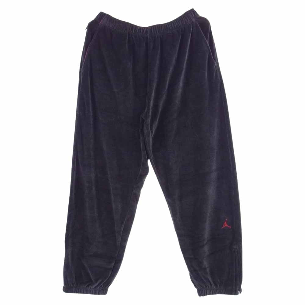 NIKE AIR JORDAN ナイキ ジョーダン 323777-032 ベロア ウォームアップ パンツ ブラック グレー  チャコール系 M【中古】