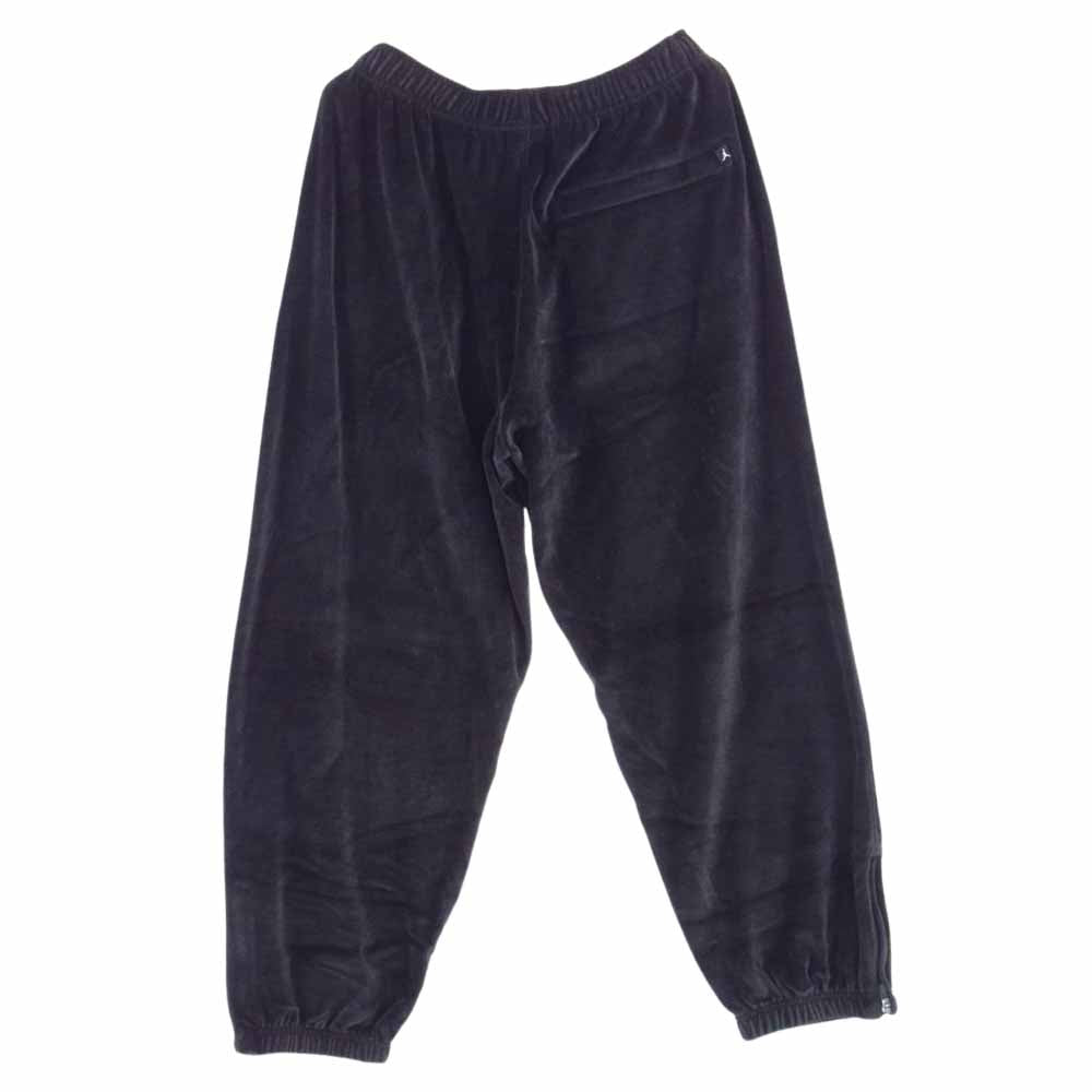 NIKE AIR JORDAN ナイキ ジョーダン 323777-032 ベロア ウォームアップ パンツ ブラック グレー  チャコール系 M【中古】