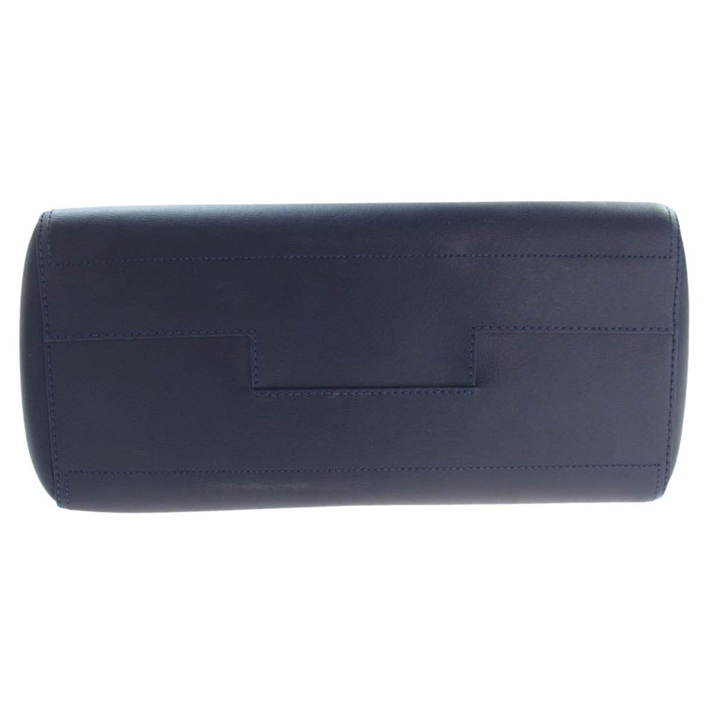 Tory Burch トリーバーチ レザー トートバッグ ネイビー系 レッド系【中古】