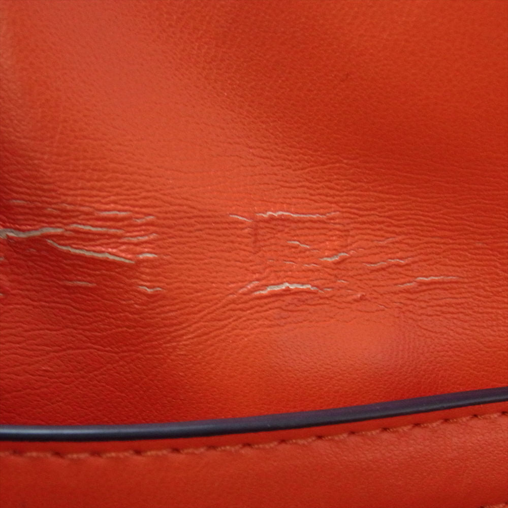 Tory Burch トリーバーチ レザー トートバッグ ネイビー系 レッド系【中古】