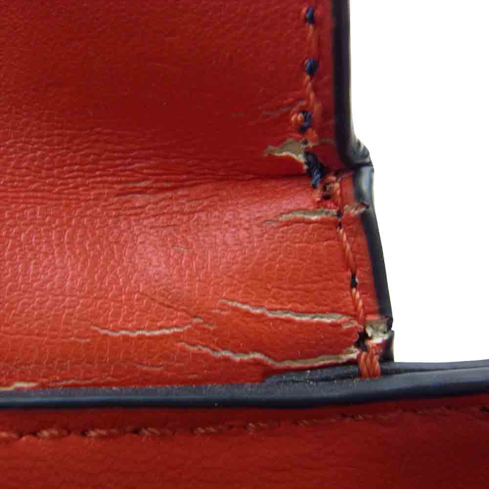 Tory Burch トリーバーチ レザー トートバッグ ネイビー系 レッド系【中古】