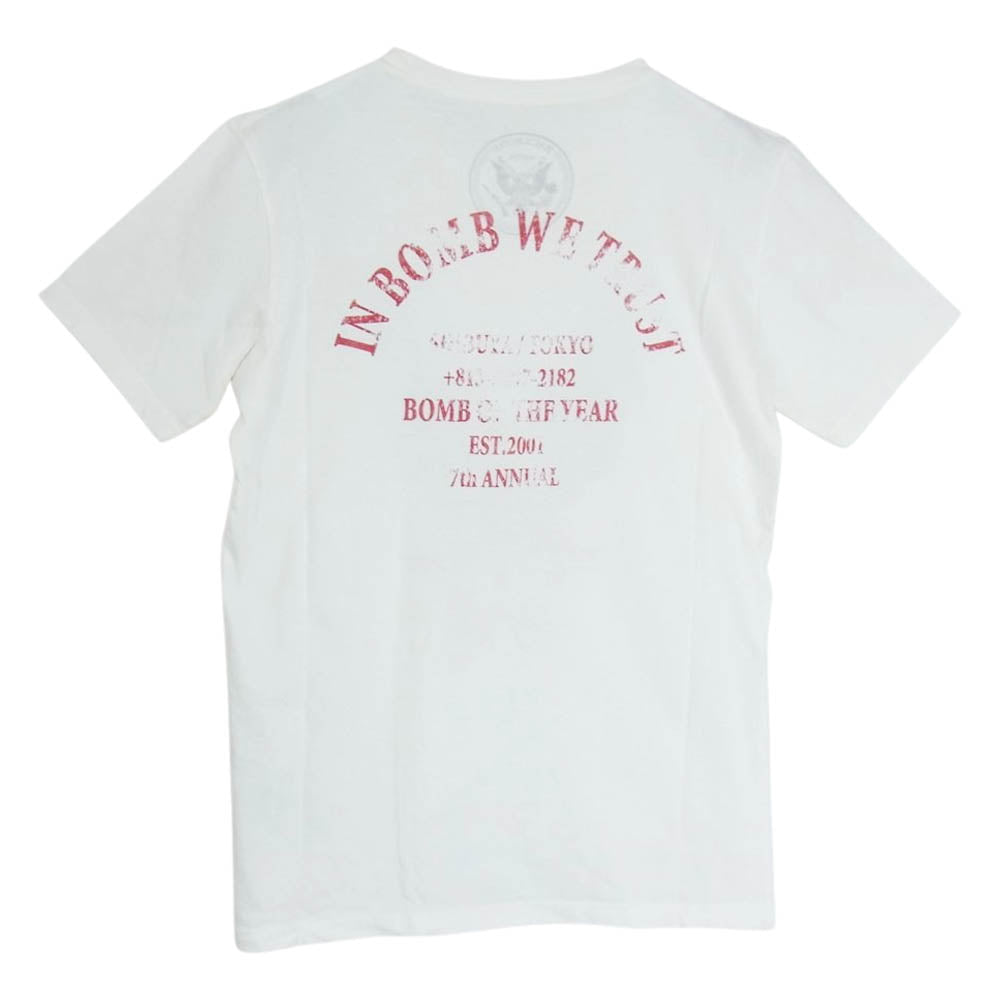 BACKBONE バックボーン BB10FW-C100B プリント イーグル Tシャツ ホワイト系 M【中古】