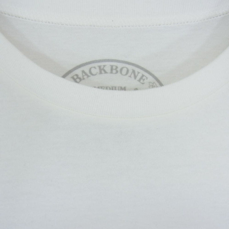 BACKBONE バックボーン BB10FW-C100B プリント イーグル Tシャツ ホワイト系 M【中古】
