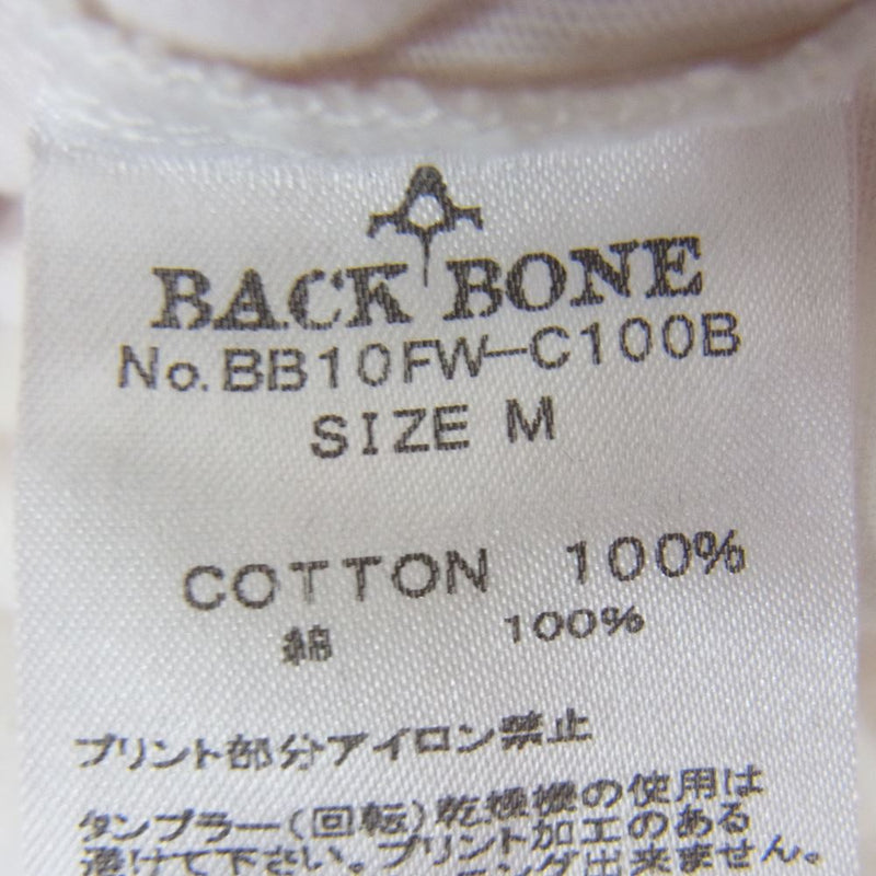 BACKBONE バックボーン BB10FW-C100B プリント イーグル Tシャツ ホワイト系 M【中古】