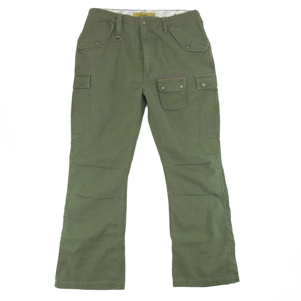 Dickies ディッキーズ 131M40BK01 × BACKBONE バックボーン マルチ ポケット カーゴ パンツ カーキ系 L【中古】