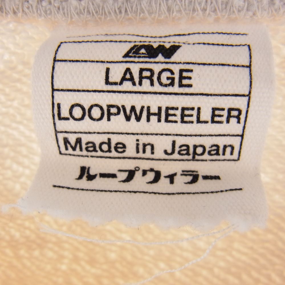 LOOPWHEELER ループウィラー コットン スウェット トレーナー オフホワイト グレー系 L【中古】