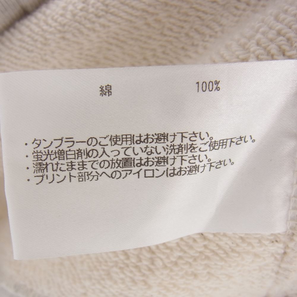 LOOPWHEELER ループウィラー コットン スウェット トレーナー オフホワイト グレー系 L【中古】