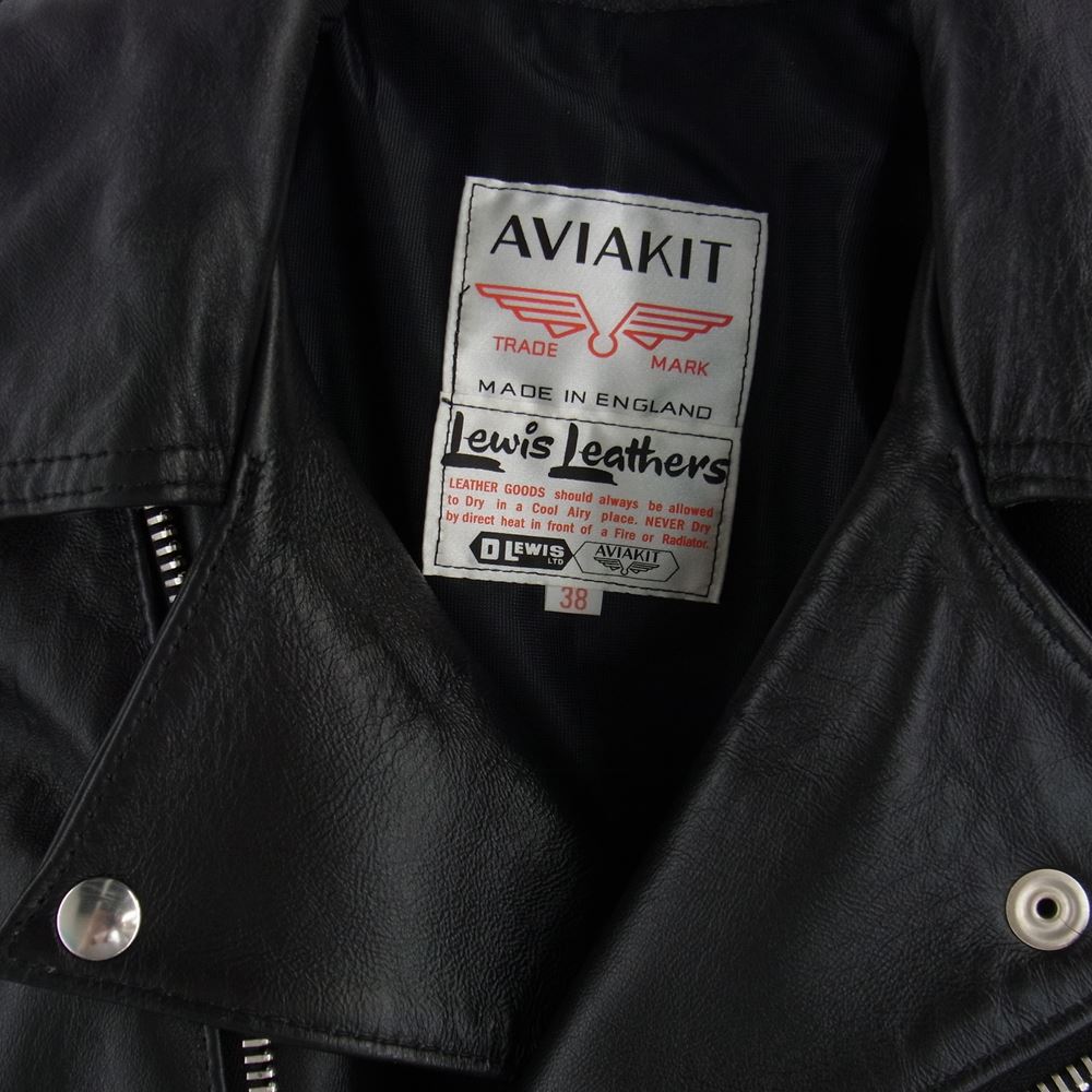Lewis Leathers ルイスレザー 441T CYCLONE サイクロン タイトフィット ラットランドシープ ライダース ジャケット ブラック系 38【中古】