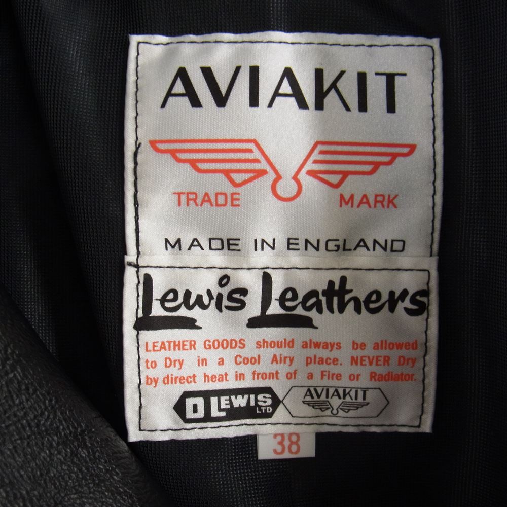 Lewis Leathers ルイスレザー 441T CYCLONE サイクロン タイトフィット ラットランドシープ ライダース ジャケット ブラック系 38【中古】