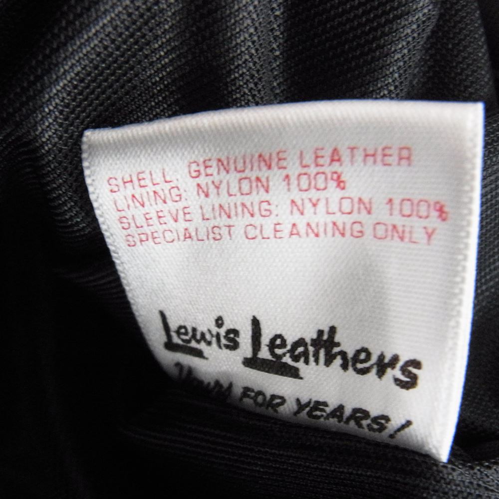 Lewis Leathers ルイスレザー 441T CYCLONE サイクロン タイトフィット ラットランドシープ ライダース ジャケット ブラック系 38【中古】