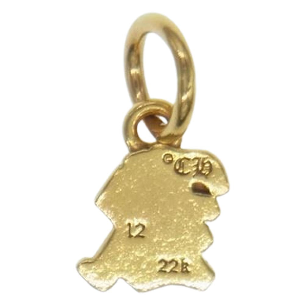 CHROME HEARTS クロムハーツ（原本有） 22K STACK ALPHABET アルファベット ミニ スタックチャーム K イニシャル ゴールド ペンダント ゴールド系【中古】