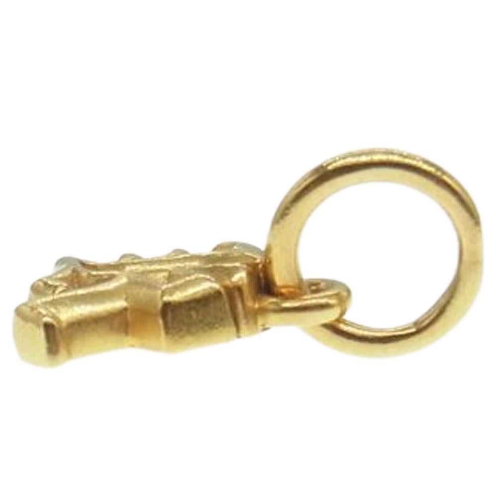 CHROME HEARTS クロムハーツ（原本有） 22K STACK ALPHABET アルファベット ミニ スタックチャーム K イニシャル ゴールド ペンダント ゴールド系【中古】