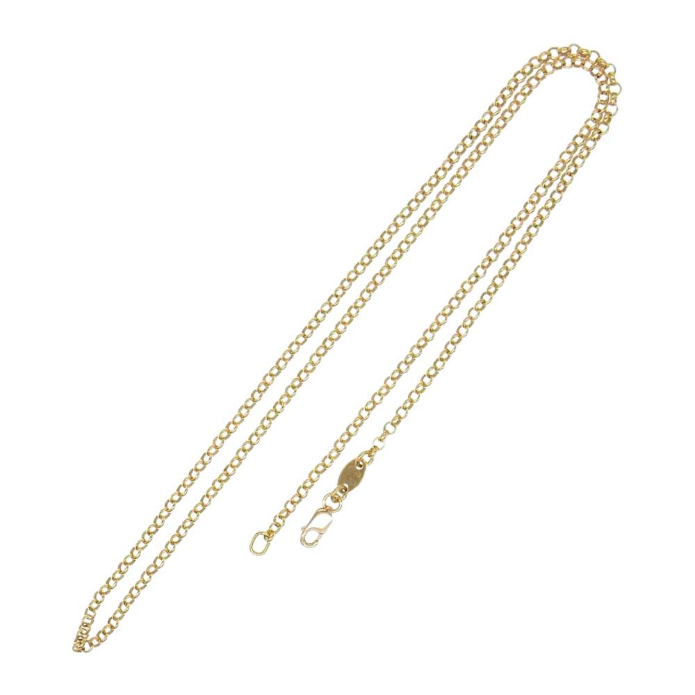CHROME HEARTS クロムハーツ（原本無） 22K NECKCHAIN R18 18inch 18インチ ロールチェーン  ゴールド系【中古】