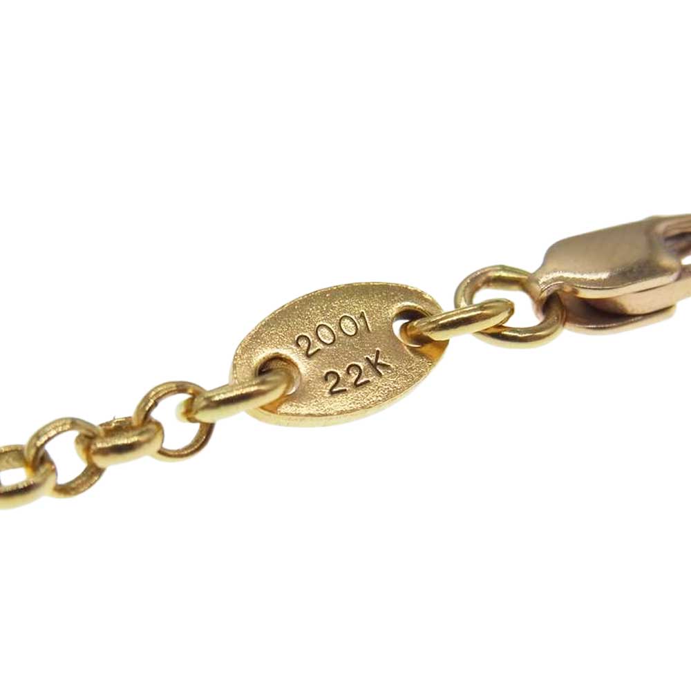 CHROME HEARTS クロムハーツ（原本無） 22K NECKCHAIN R18 18inch 18インチ ロールチェーン  ゴールド系【中古】