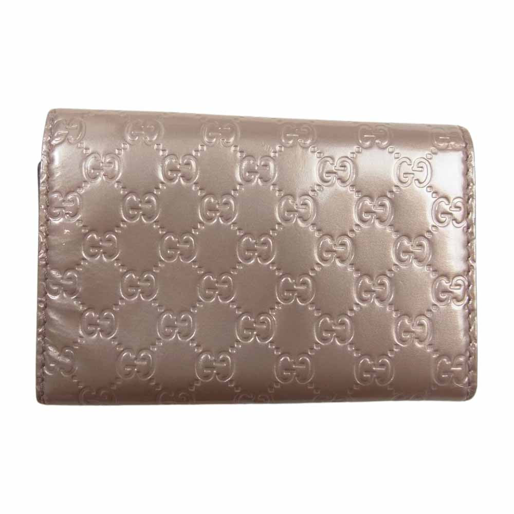 GUCCI グッチ 138093 マイクログッチ シマ エナメル 6連 キーケース ブロンズ系【中古】