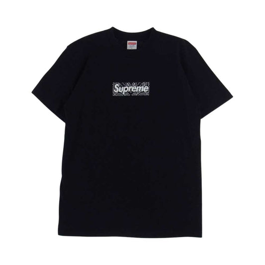 Supreme シュプリーム 19AW Bandana box logo tee バンダナ ボックス ロゴ 半袖 Tシャツ ブラック系 S【中古】