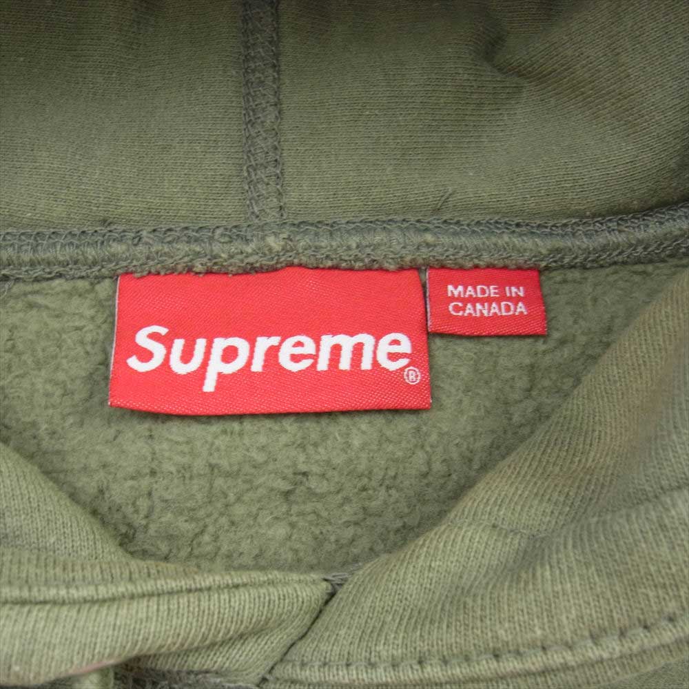 Supreme シュプリーム 20AW Cross Box Logo Hooded Sweatshirt クロス ボックス ロゴ フーデッド スウェット パーカー モスグリーン系 S【中古】