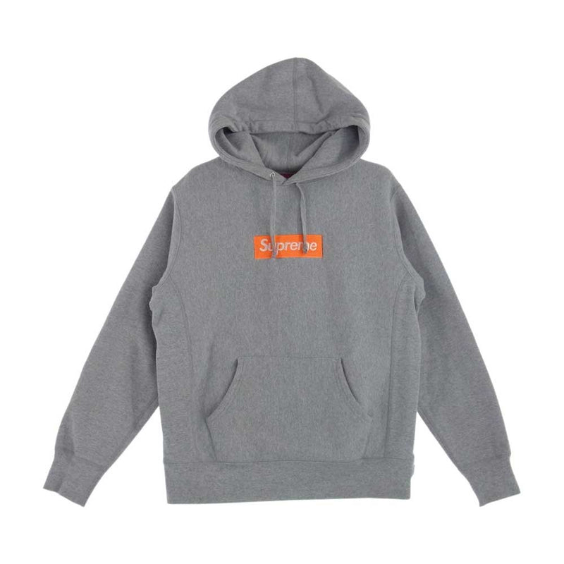 Supreme シュプリーム 17AW Boxlogo Hooded Sweatshirt ボックス ロゴ フーデッド スウェット パーカー グレー系 S【中古】