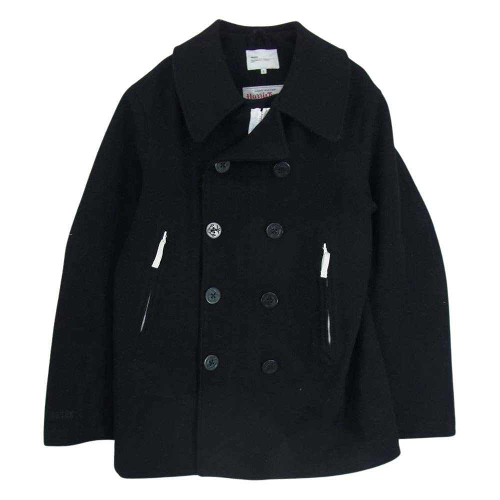 VISVIM ビズビム 08AW × HARRIS TWEED ハリスツイード LIEUTENANT COAT ルテナント ブラック系 L【中古】