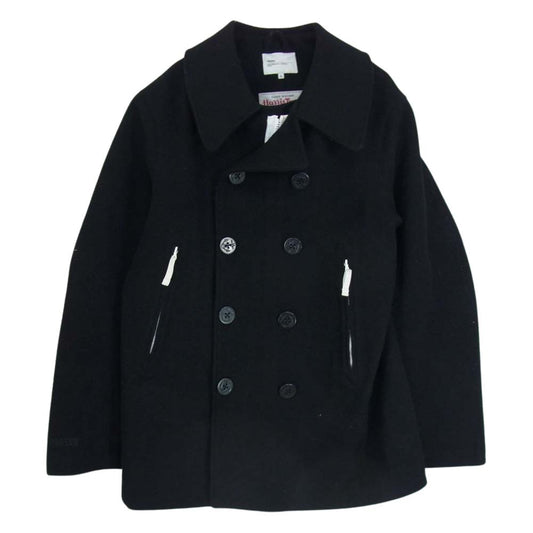VISVIM ビズビム 08AW × HARRIS TWEED ハリスツイード LIEUTENANT COAT ルテナント ブラック系 L【中古】