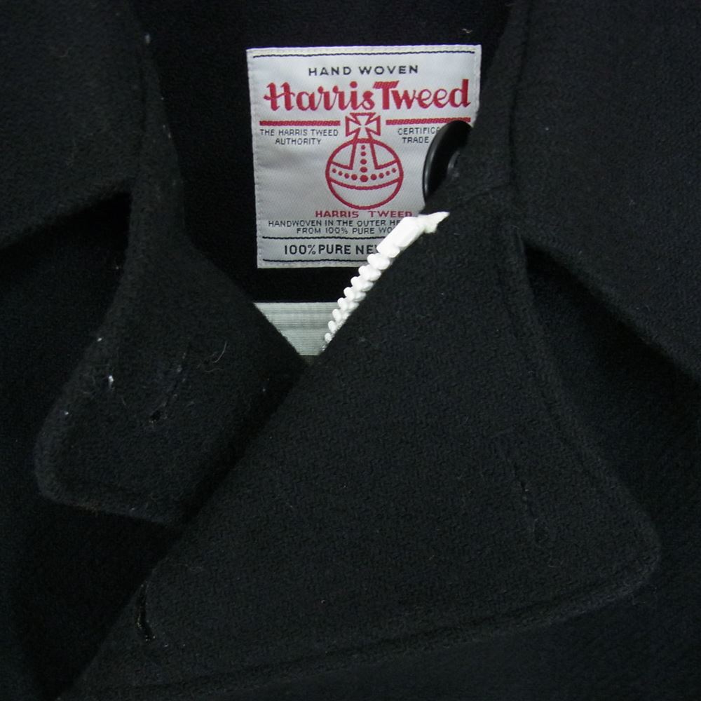 VISVIM ビズビム 08AW × HARRIS TWEED ハリスツイード LIEUTENANT COAT ルテナント ブラック系 L【中古】