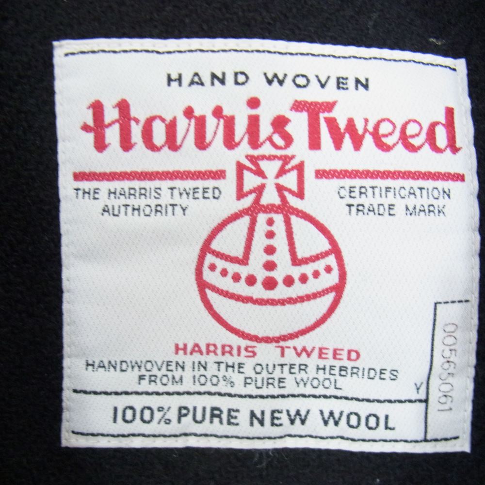 VISVIM ビズビム 08AW × HARRIS TWEED ハリスツイード LIEUTENANT COAT ルテナント ブラック系 L【中古】