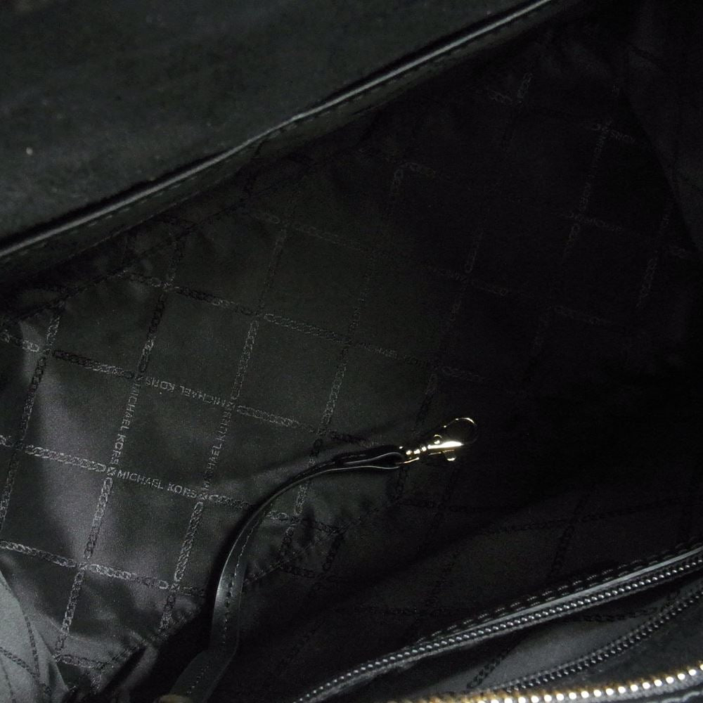 Michael Kors マイケルコース クロコ型押し 2WAY ショルダー ハンド バッグ ブラック系【中古】