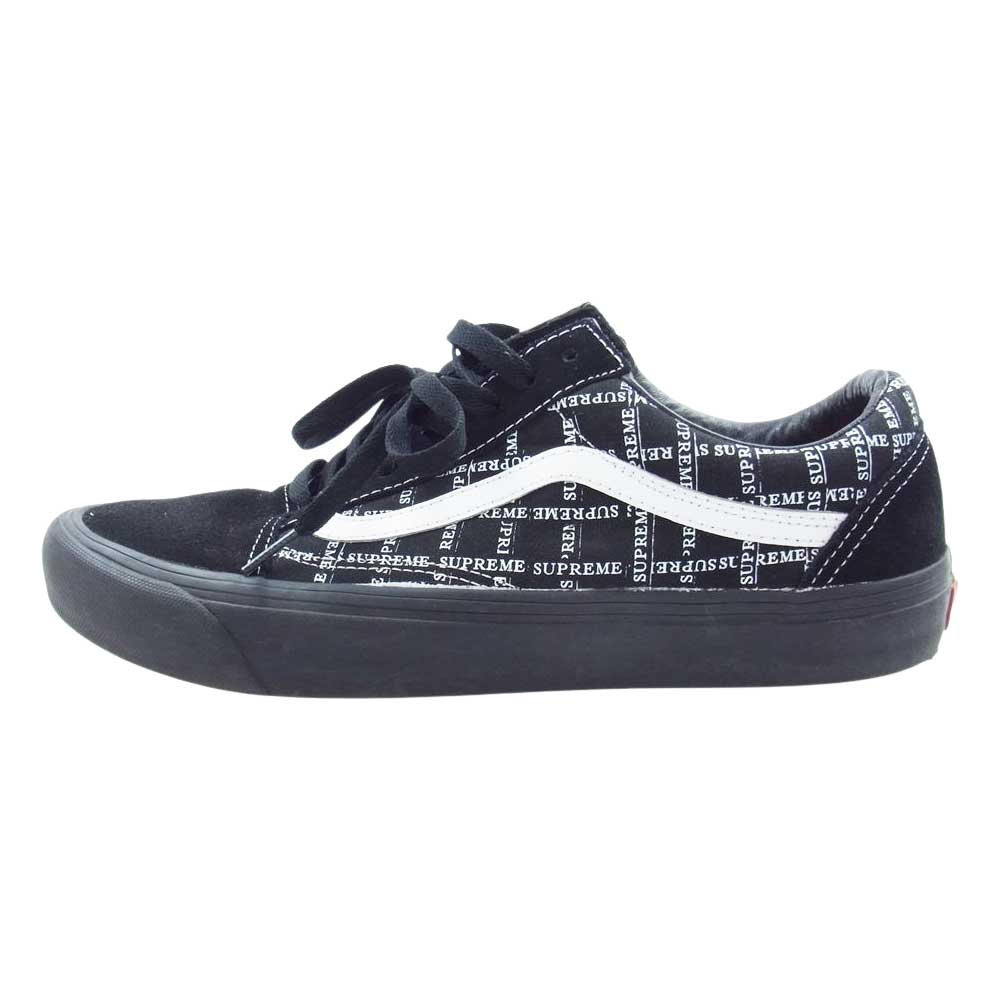 Supreme シュプリーム 20AW × VANS バンズ OLD SKOOL GRID オールドスクール プロ ローカットスニーカー ブラック系 28ｃｍ【中古】