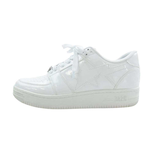 A BATHING APE アベイシングエイプ BAPE STA LOW ベイプ スター ローカット スニーカー ホワイト系 27ｃｍ【中古】