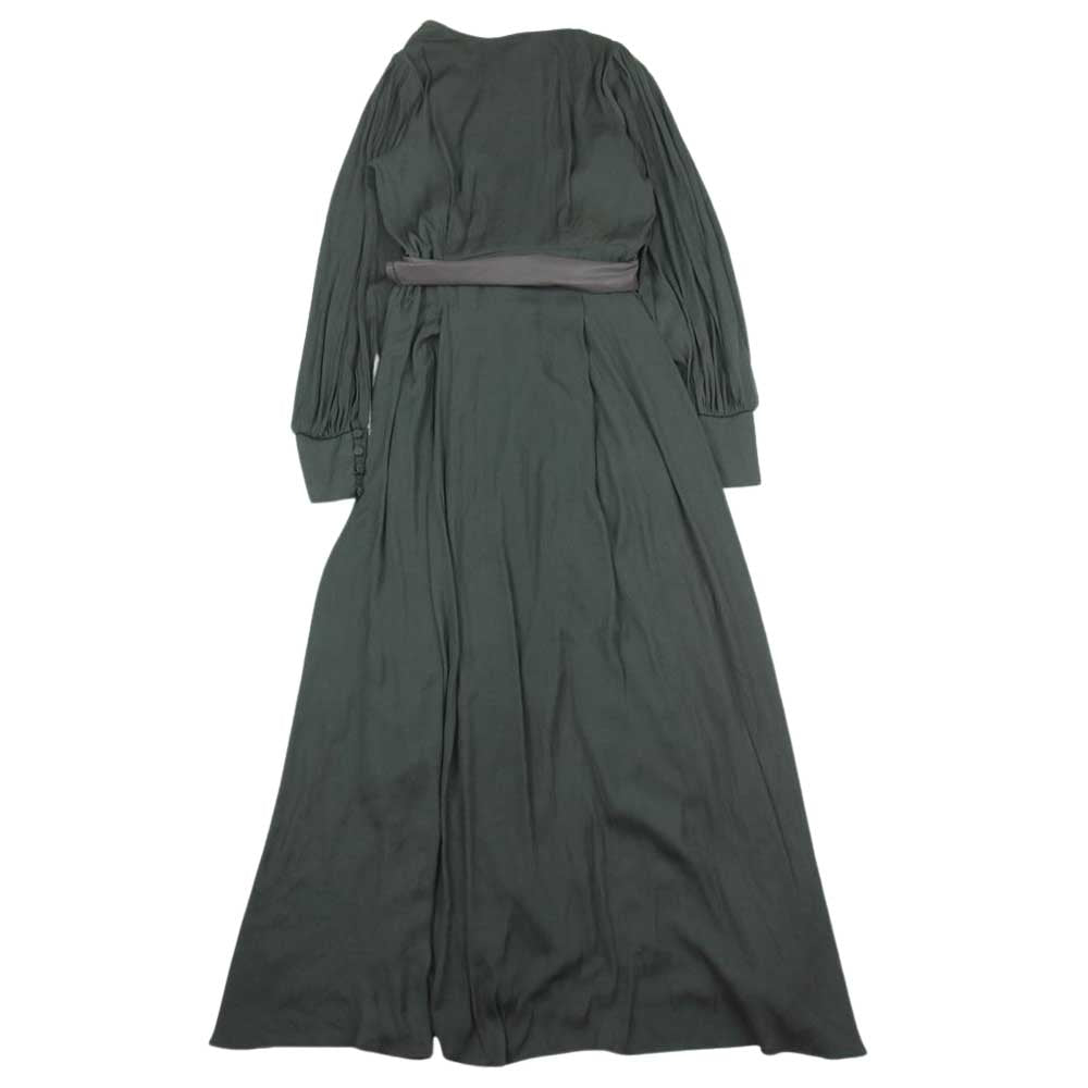 フレイ アイディー 21AW FWFO214109 2021年モデル レザー ベルテッド カシュクール ワンピース カーキ系 1【中古】