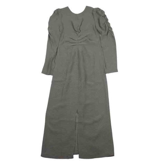 フレイ アイディー 22AW FWFO224084 パフスリーブシャーリング マキシ ワンピース ブラック系 グリーン系 1【中古】