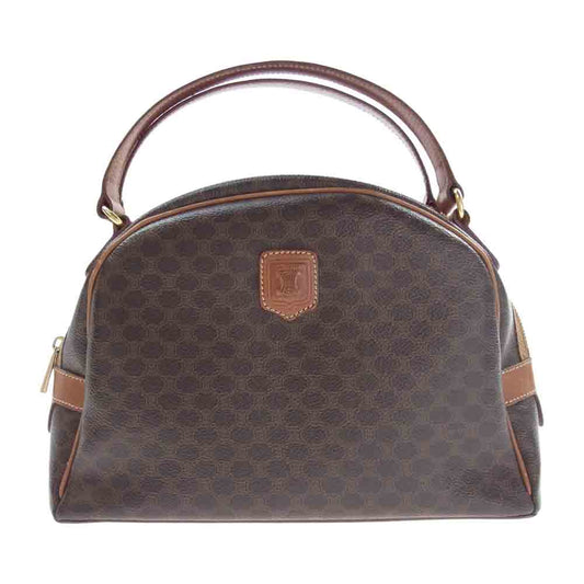 CELINE セリーヌ オールド マカダム柄 ハンドバッグ ブラウン系【中古】