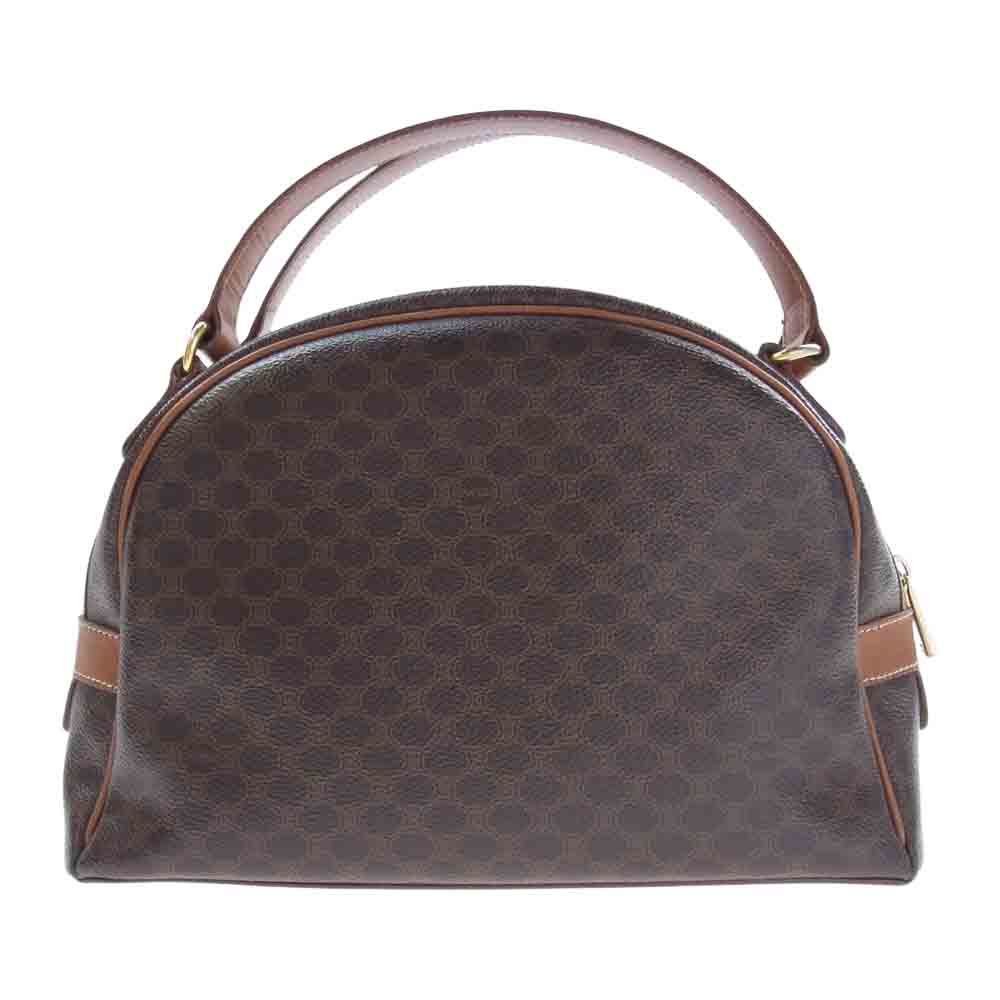CELINE セリーヌ オールド マカダム柄 ハンドバッグ ブラウン系【中古】