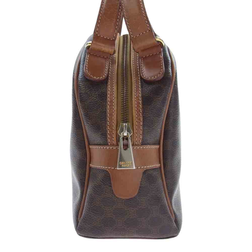 CELINE セリーヌ オールド マカダム柄 ハンドバッグ ブラウン系【中古】