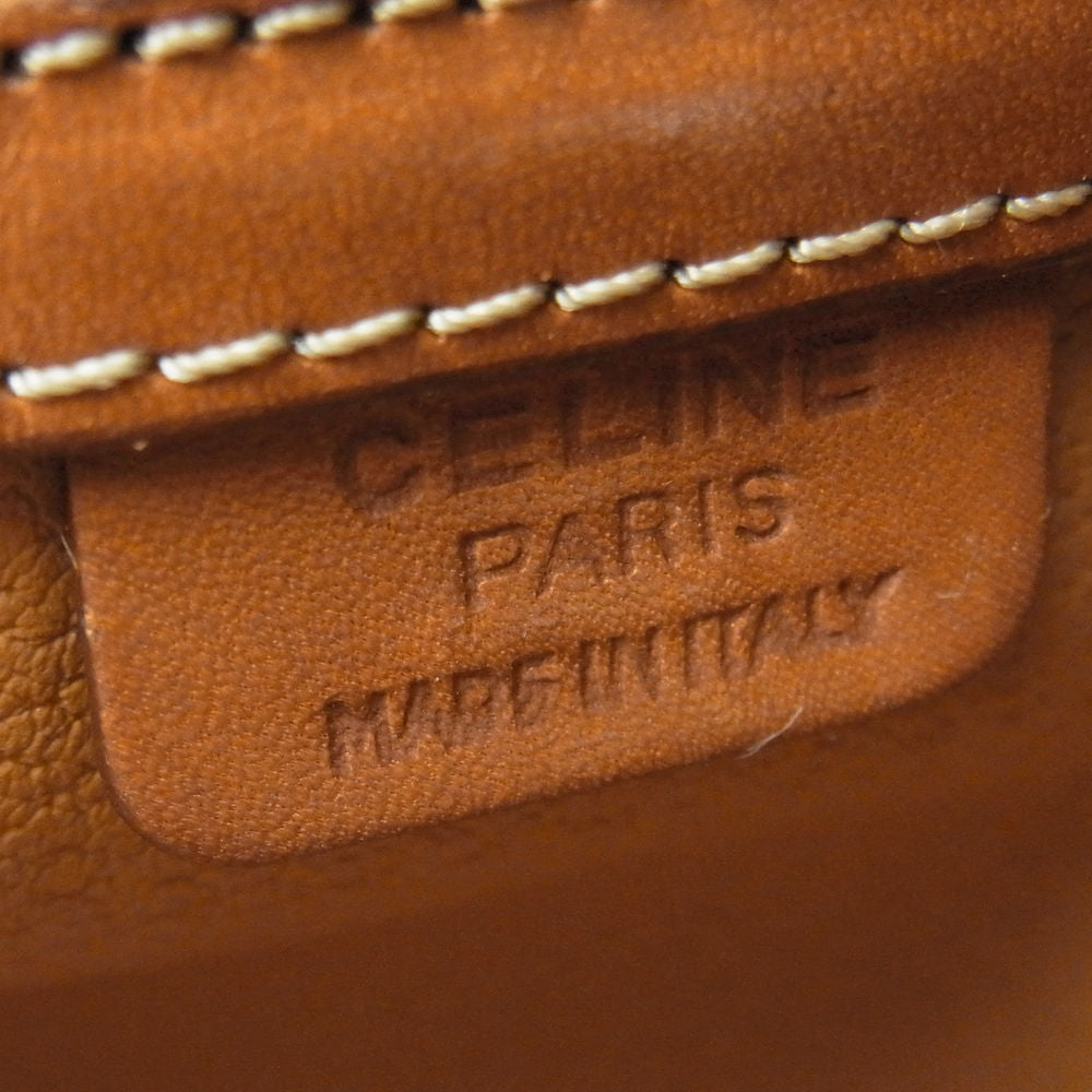 CELINE セリーヌ オールド マカダム柄 ハンドバッグ ブラウン系【中古】