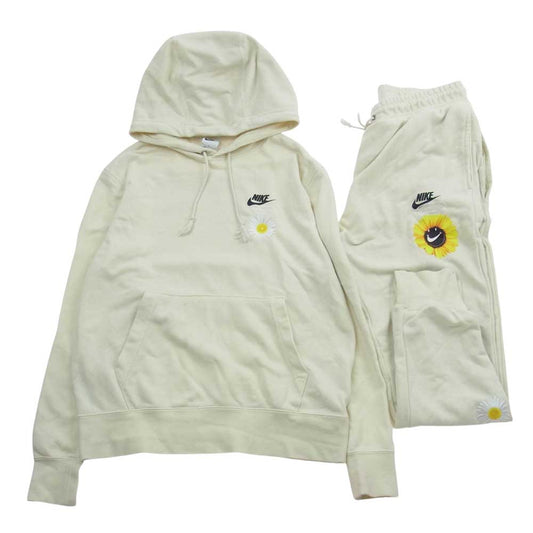 NIKE ナイキ DM4994-113 DM5013-113 M HBR-S FT PO HOODIE M NSW HBR-S FT PANT スウェット パーカー パンツ 上下 セットアップ  オフホワイト系 パーカーL、パンツXL【中古】