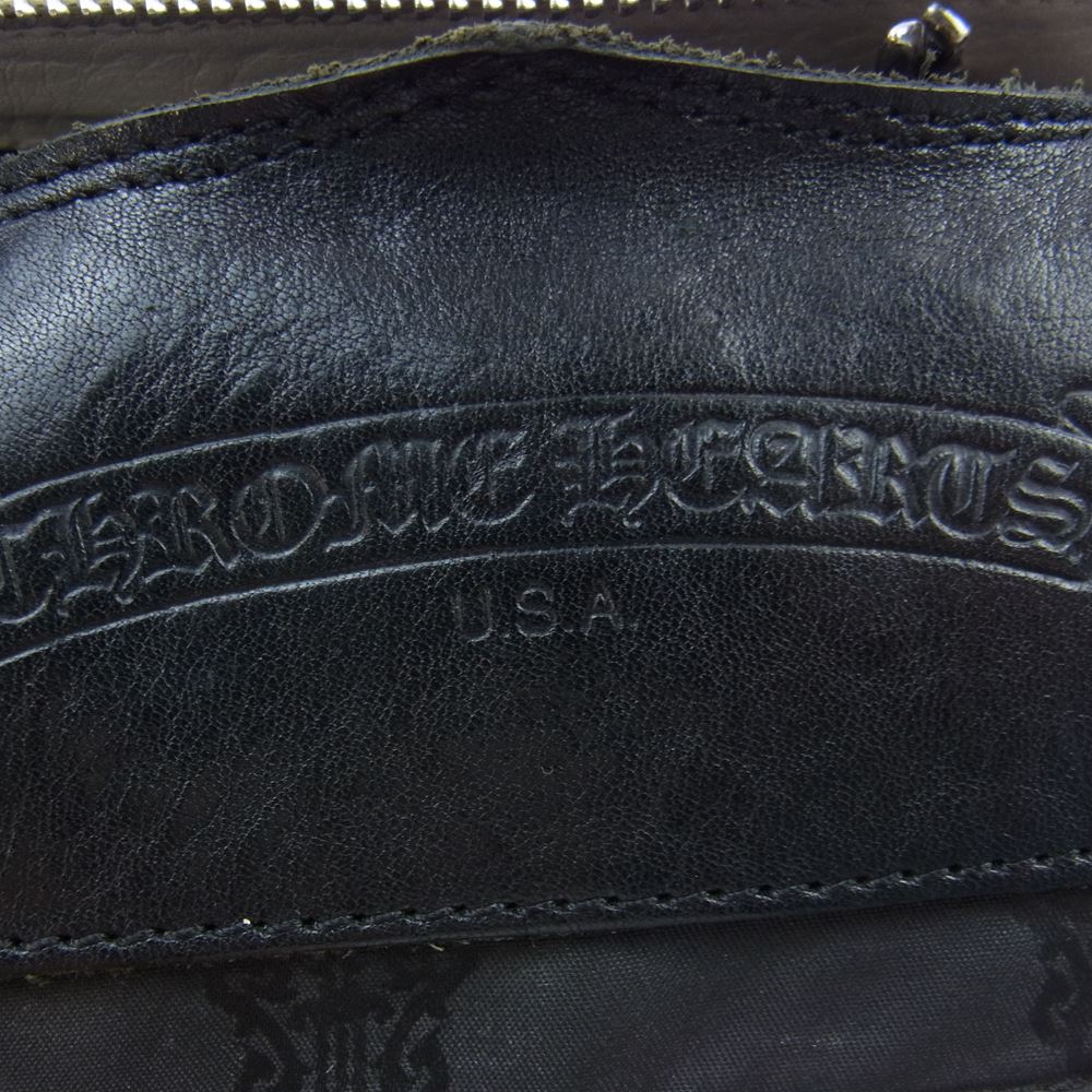CHROME HEARTS クロムハーツ（原本無） MO BAG セメタリークロス フレア チャーム付 レザー バッグ ホワイト ホワイト系【中古】
